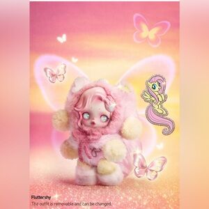 Pop Mart SKULLPANDA * My Little Pony Series Plush Doll Pendant -Fluttershy